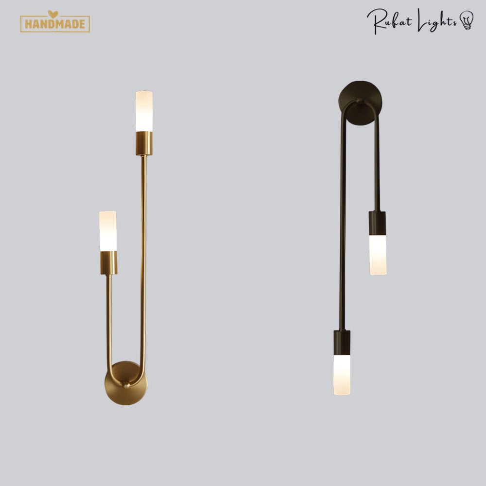 Modern Copper U-Shape Luster LED Wall Lamp