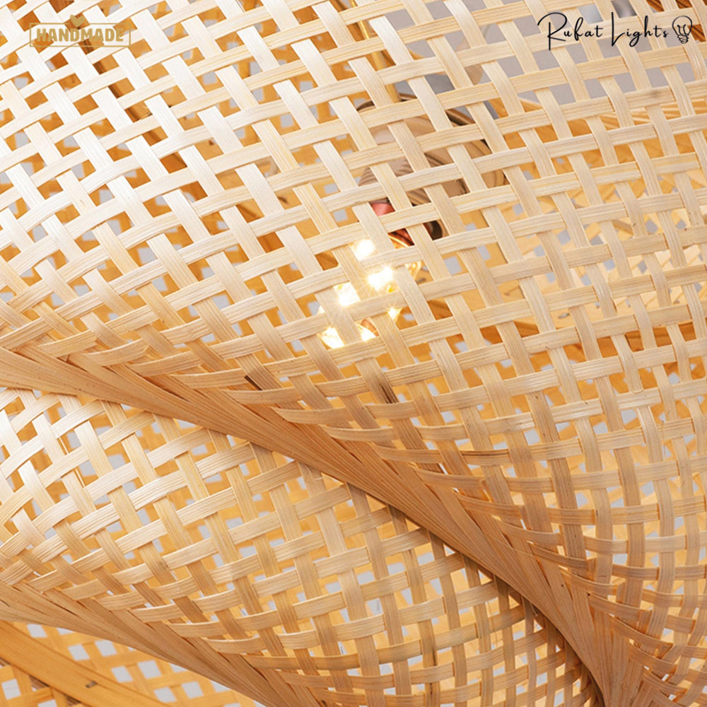 Hand Knitted Weaving Bamboo Pendant Lamp