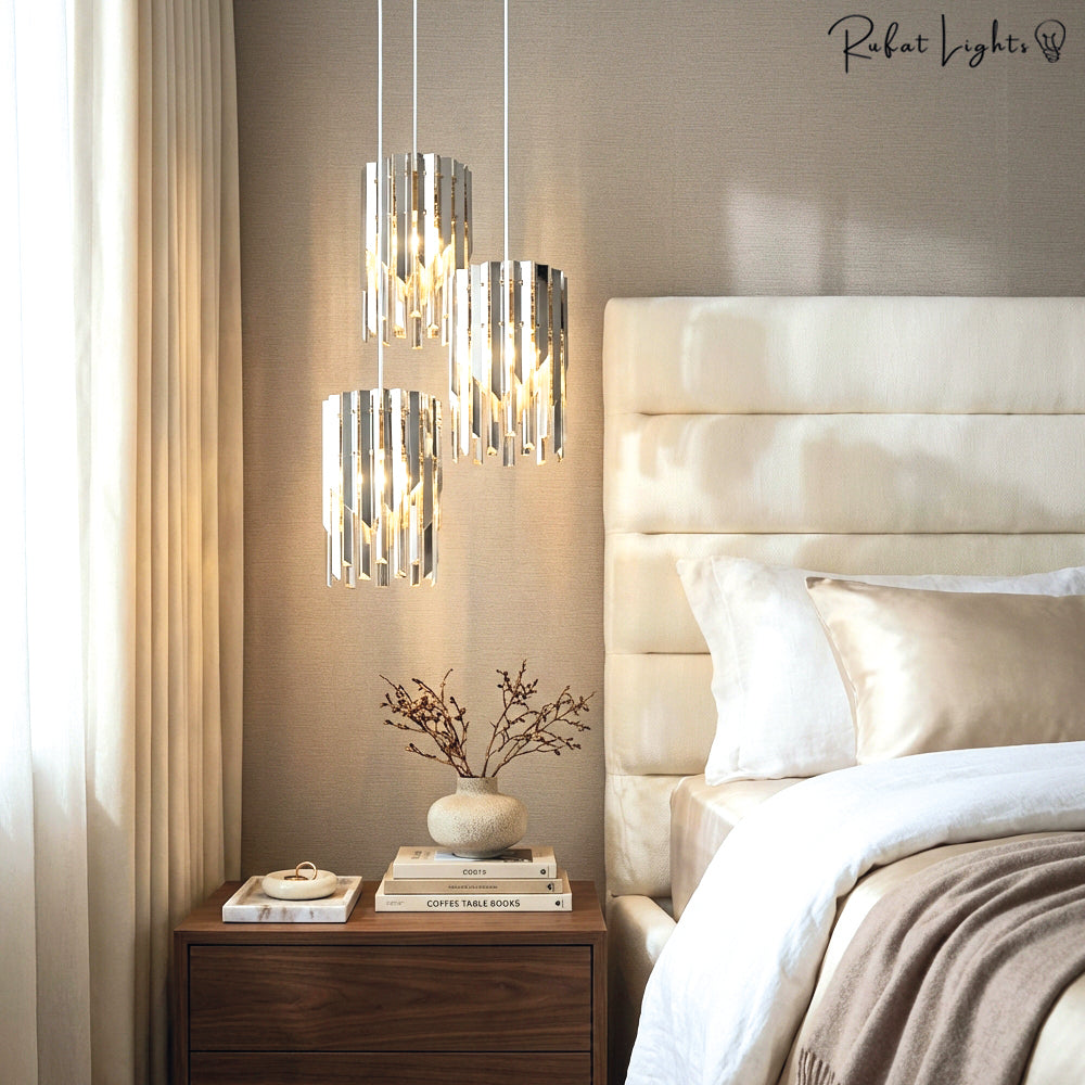 Modern Crystal K9 Round Gold Chandelier