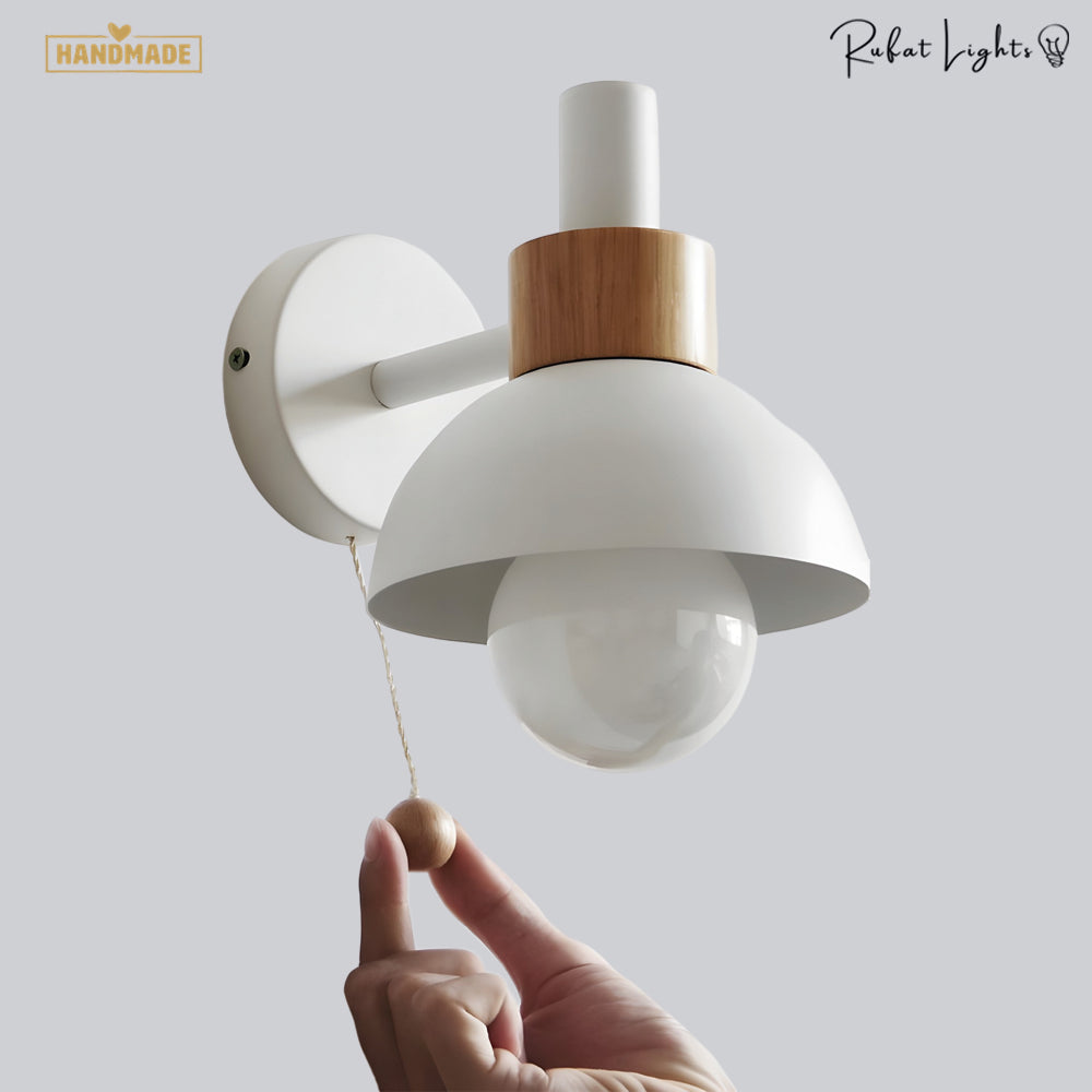 Colorful Wood Globe Wall Lamps