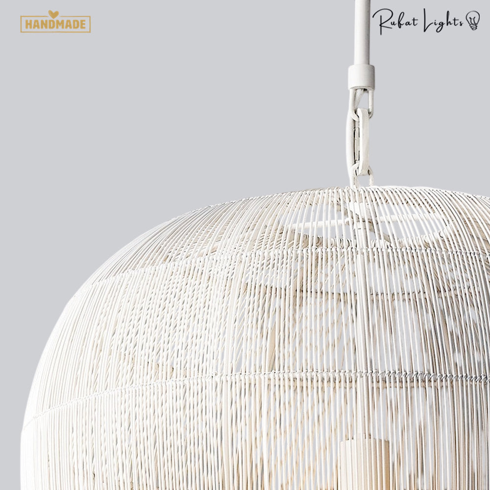 Japanese Wabi Sabi Wind Handmade Rattan Pendant Light