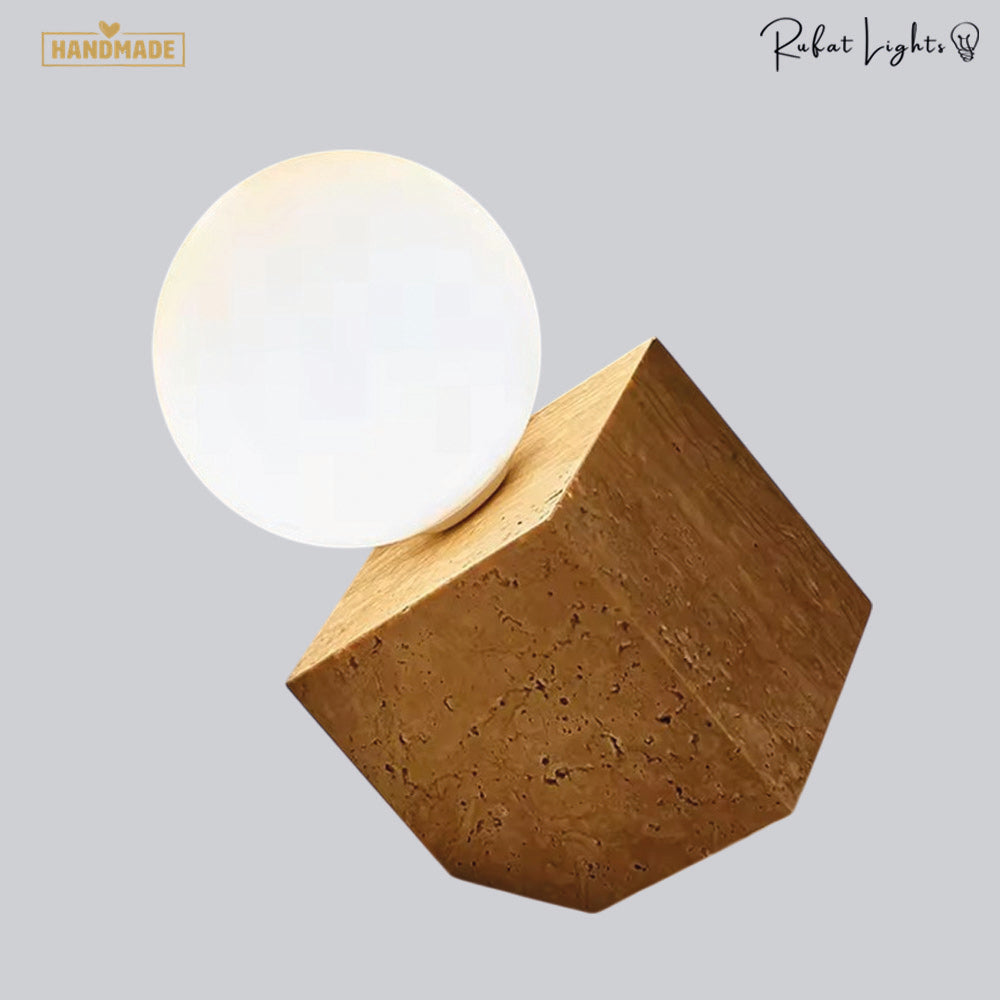 Modern Travertine Table Lamp