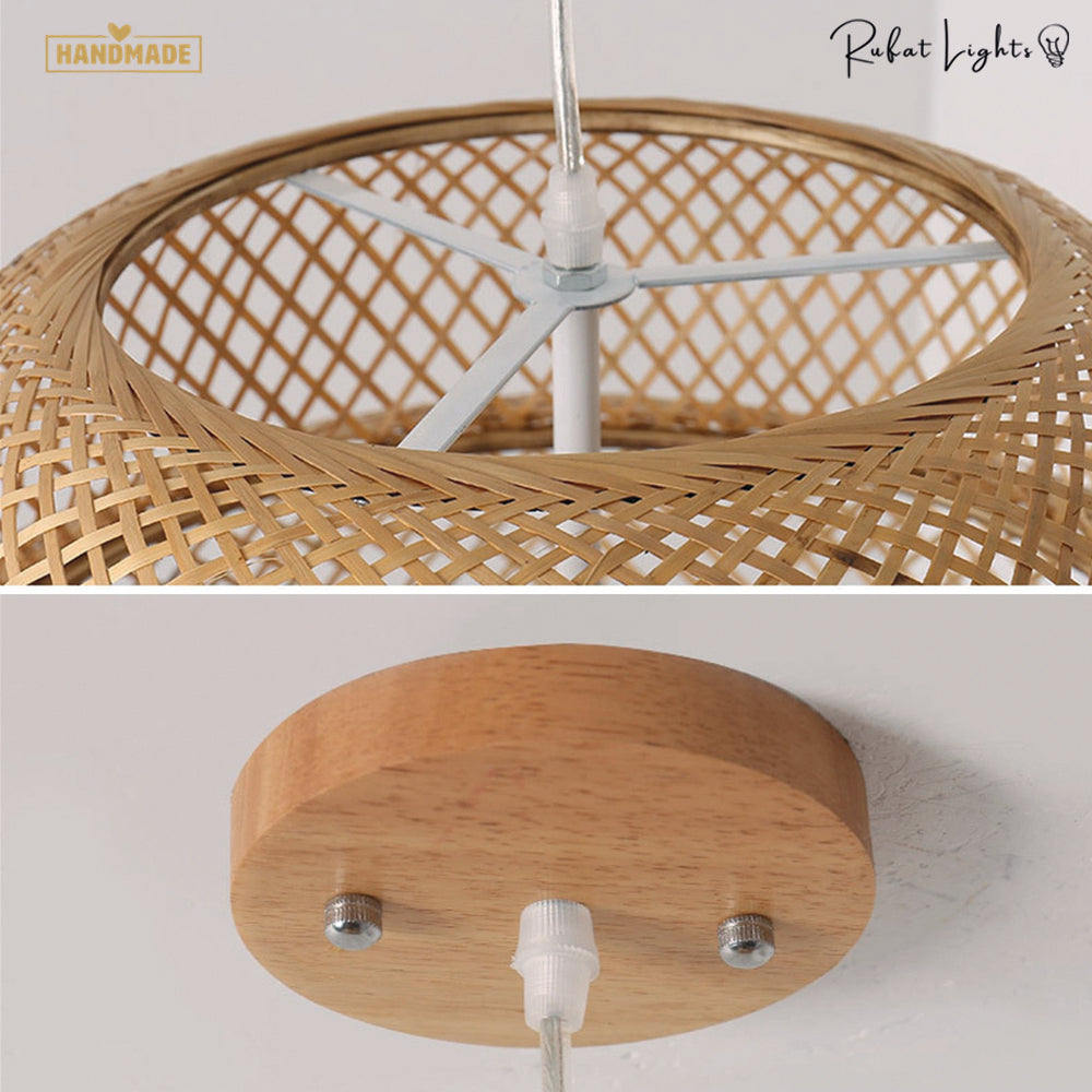 Hand Knitted Weaving Bamboo Pendant Lamp