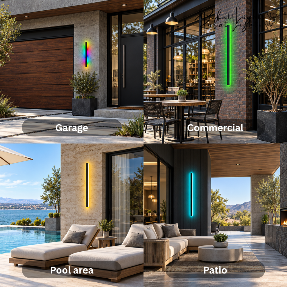 Aluminum Wall LED Light Waterproof Outdoor/Indoor (RGB)