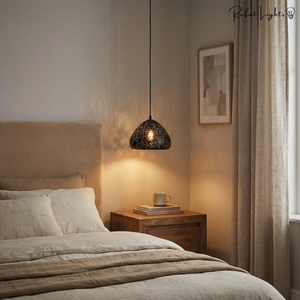 Vintage Etch Shade Metal Pendant Light