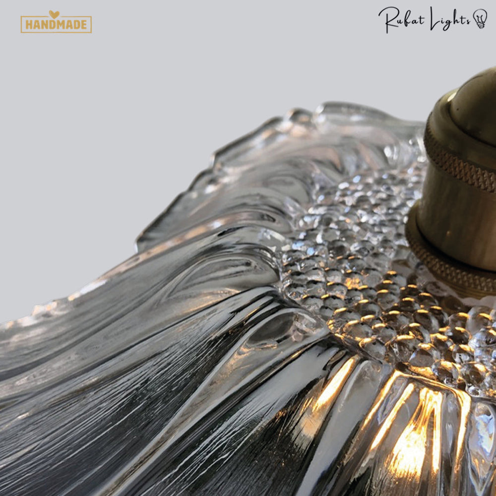 Vintage Floral Glass Pendant Light