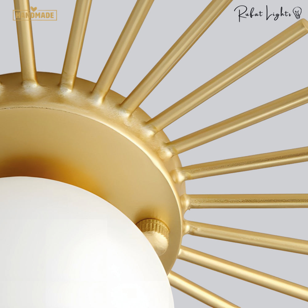 Gold Sunflower Ceiling Lamp