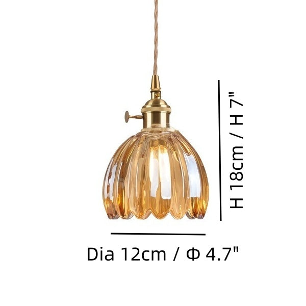 Pendant Light Japanese Glass Flower