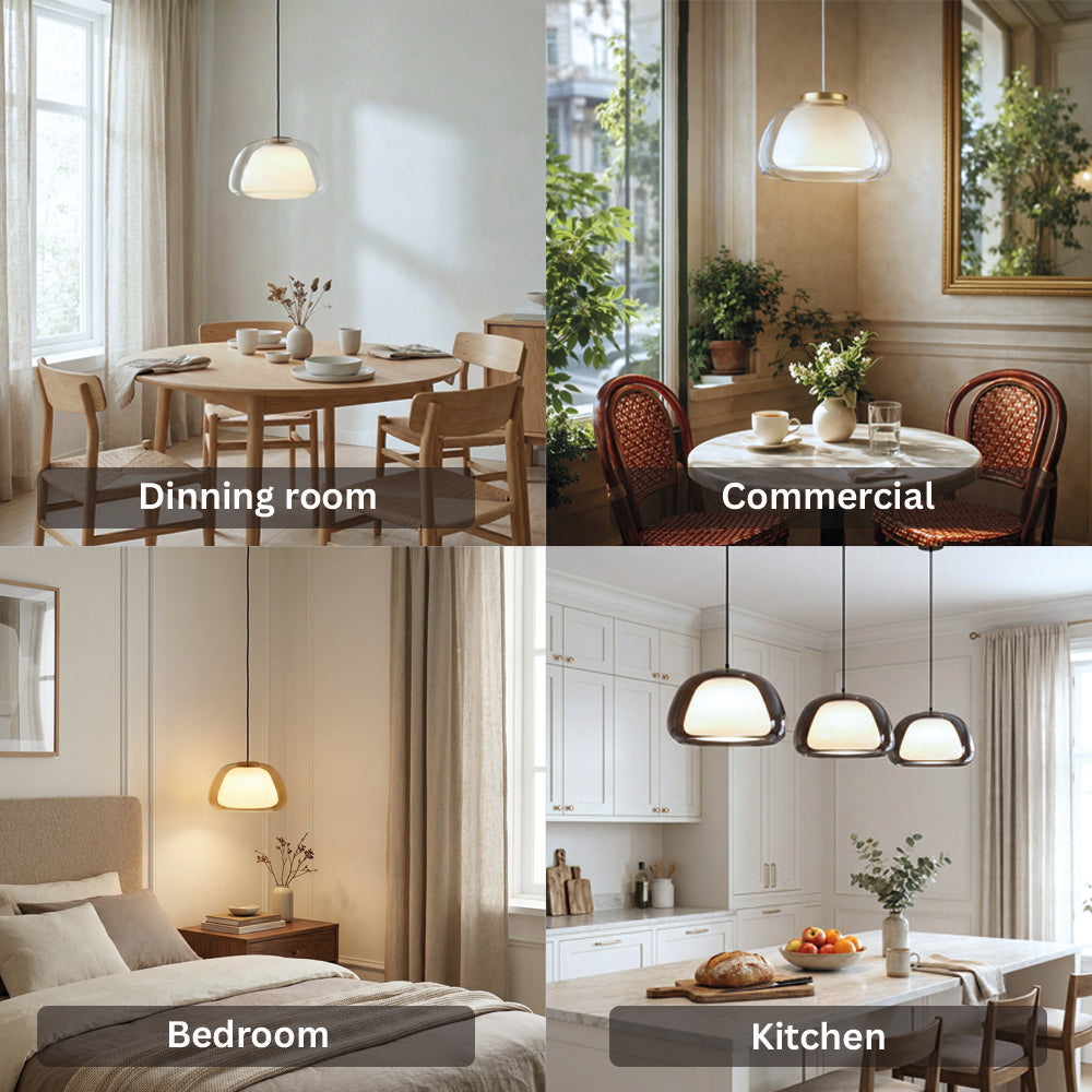 Denmark Design Double Glass Pendant Lamp