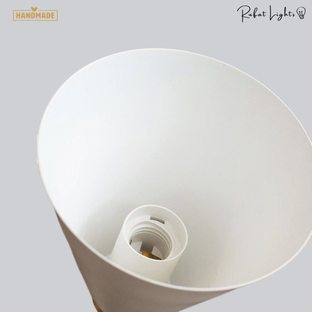 Wooden LED Curved Iron Wall Lamp