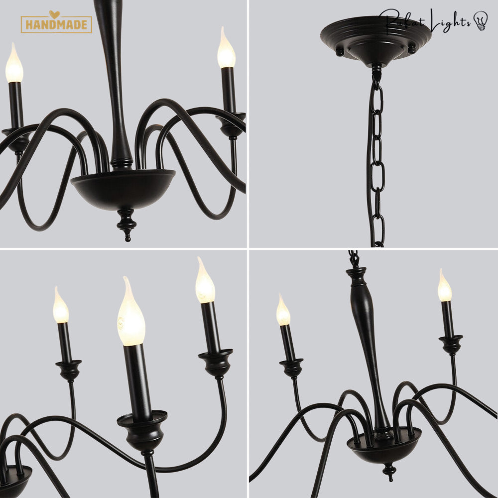 Ganeed Rustic Classic LED Iron Chandelier Light