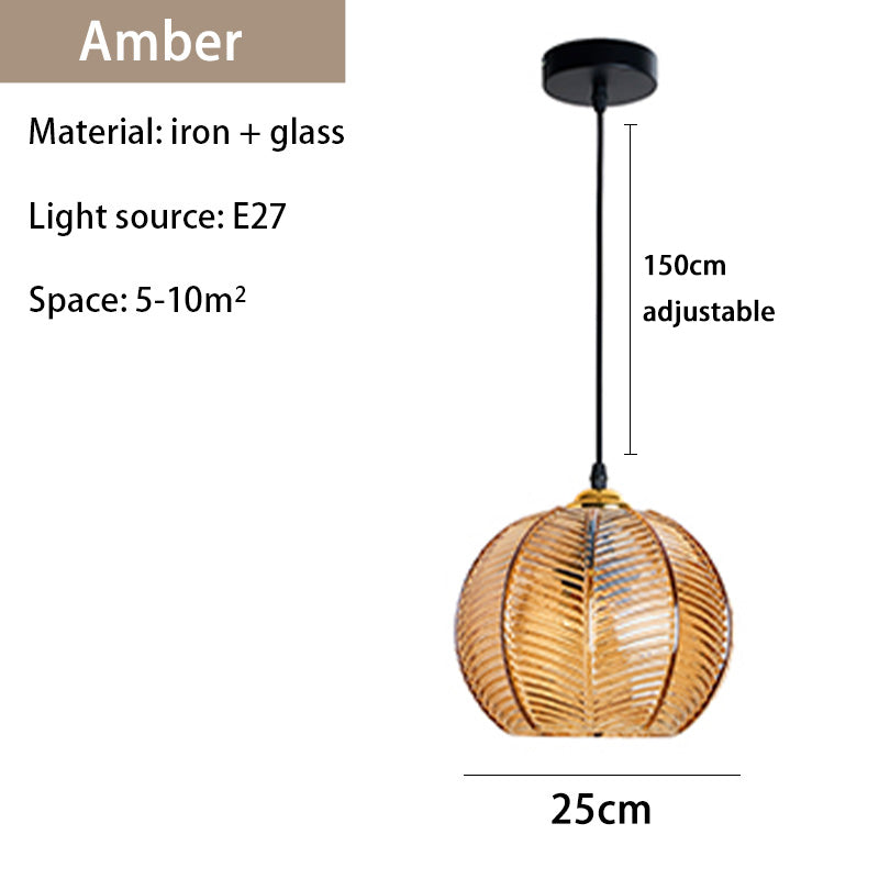 Contemporary Glass Patterned Pendant Lights