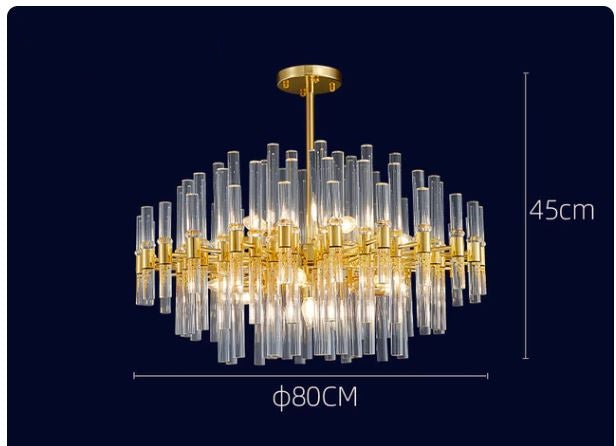 Nordic Crystal Tube Sparkling Chandelier