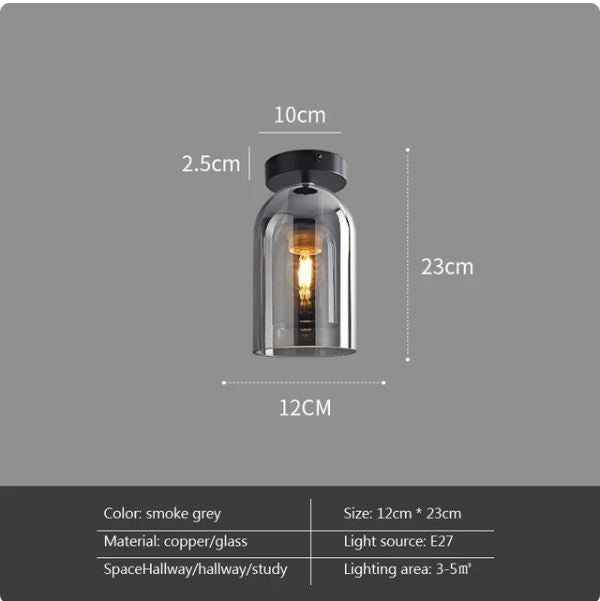Modern Nordic Minimalist Dome Glass Ceiling Light