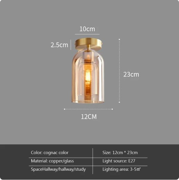 Modern Nordic Minimalist Dome Glass Ceiling Light