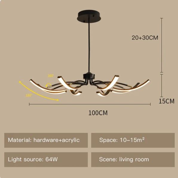 Modern Simple LED Design Suspension Chandelier Lights