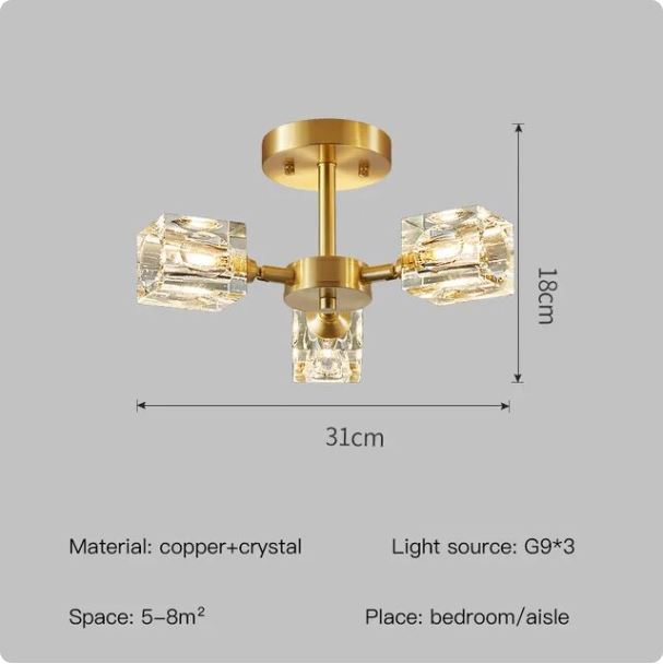 Nordic Luxury Crystal Sitting Pop Ceiling Lamp