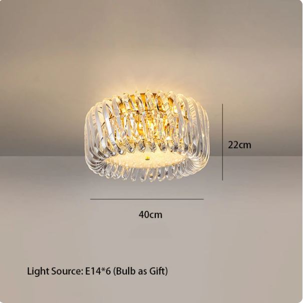 Postmodern Round Stainless Steel Crystal Chandelier