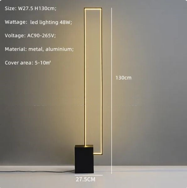 Nordic Geometric Square Stand LED Floor Lamps