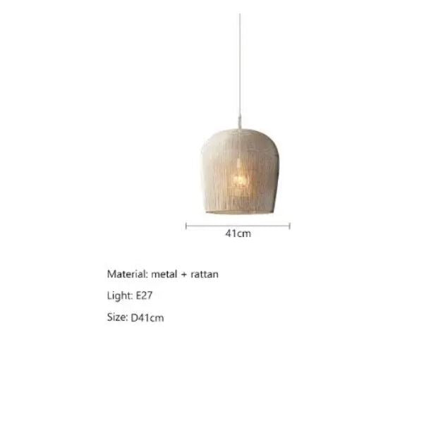 Japanese Wabi Sabi Wind Handmade Rattan Pendant Light