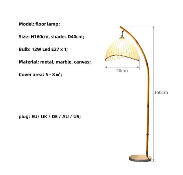 Nordic Imitation Bamboo Wabi Sabi Floor Light