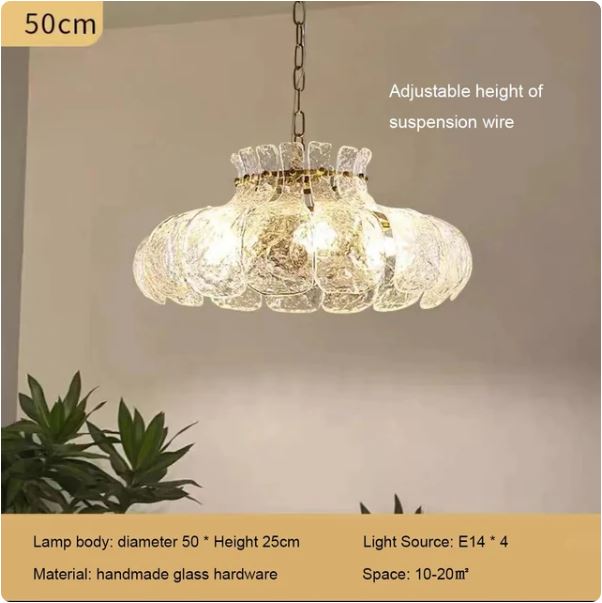 Retro French Glass Ice-Melting Pendant Lights