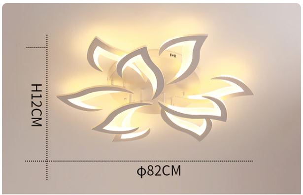 Modern Acrylic Iron Flower Chandelier Lamp