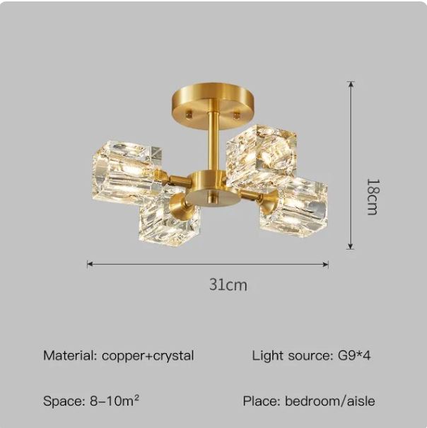 Nordic Luxury Crystal Sitting Pop Ceiling Lamp