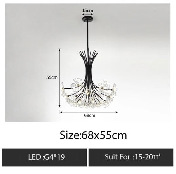 Modern Crystal Ceiling LED Chandelier Lamp