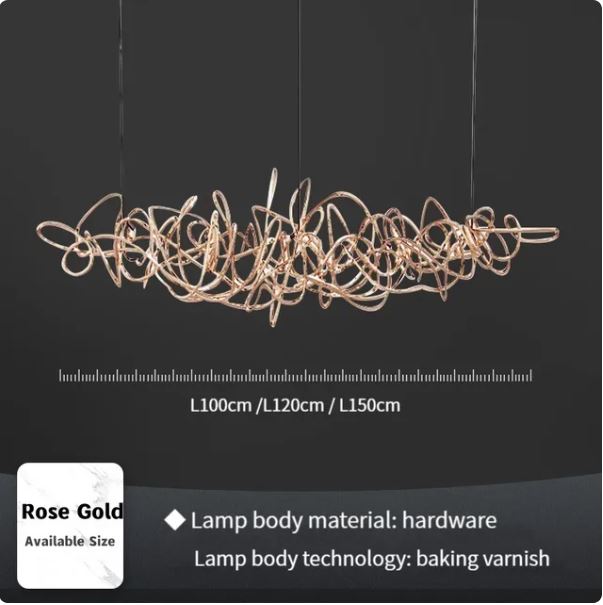 Simple Iron Art Bar Tree Chandelier