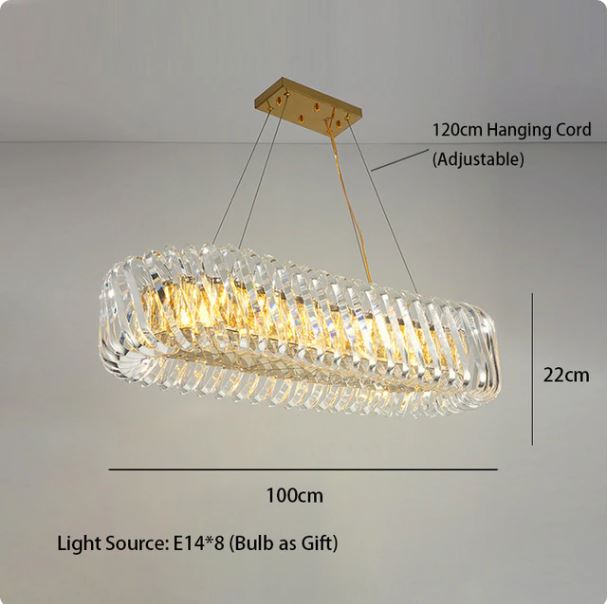 Postmodern Round Stainless Steel Crystal Chandelier