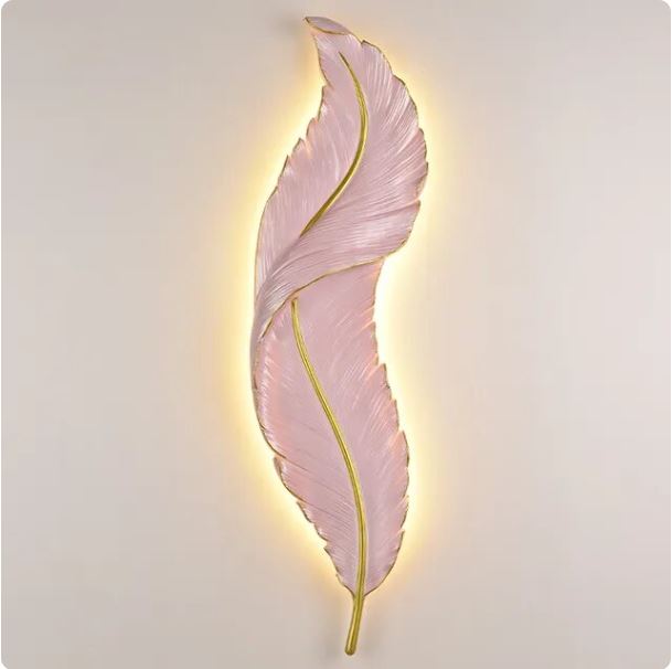 Nordic Decorative Luxury Feather Wall Lamp