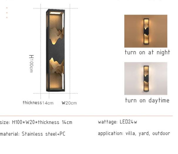 LED Outdoor Waterproof Garden Wall Lamps