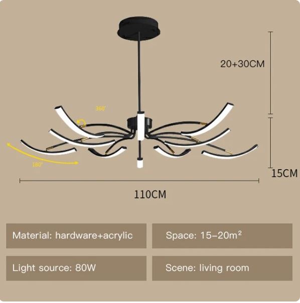 Modern Simple LED Design Suspension Chandelier Lights