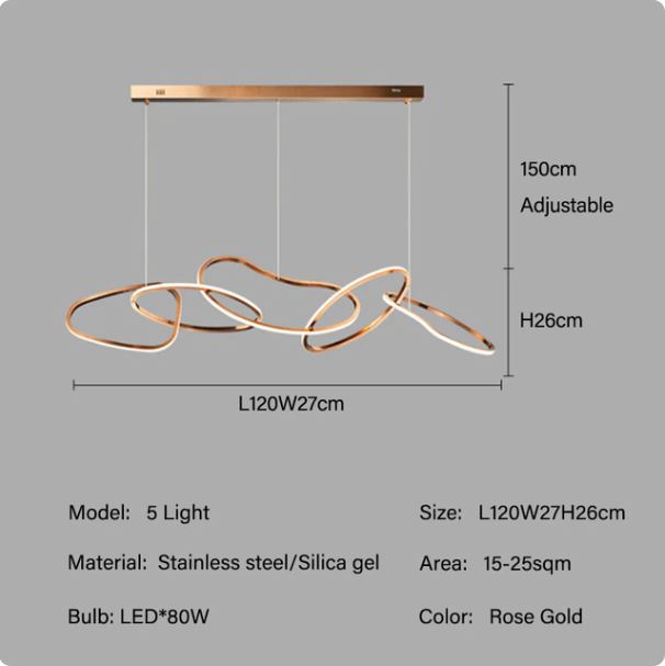 Luxury Stainless Steel Electroplated Chandeliers