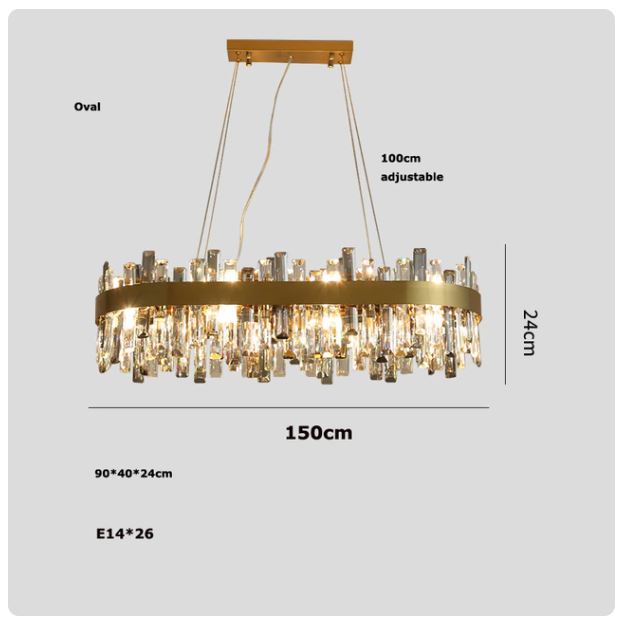Modern Crystal Stone Designer Chandelier Lamp