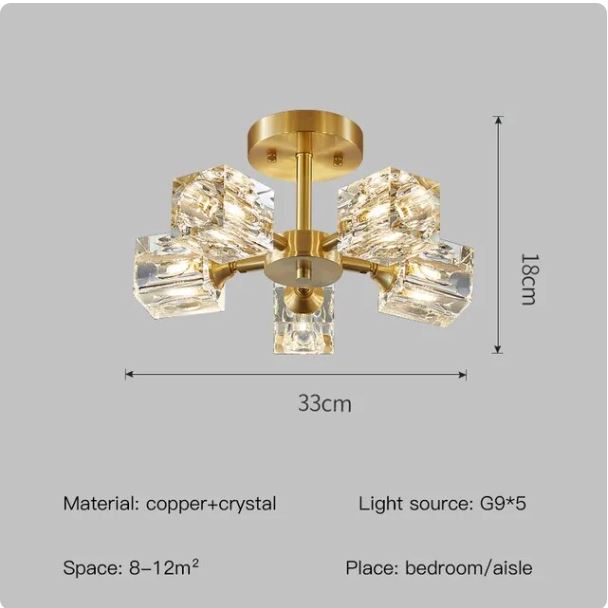 Nordic Luxury Crystal Sitting Pop Ceiling Lamp