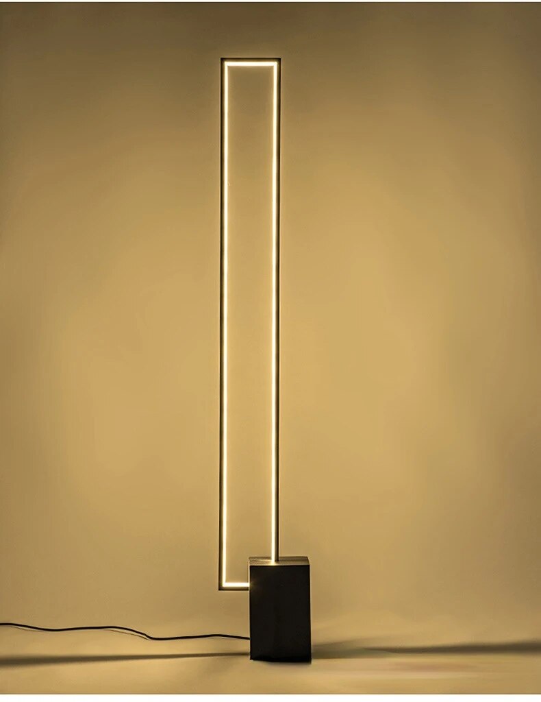 Nordic Geometric Square Stand LED Floor Lamps