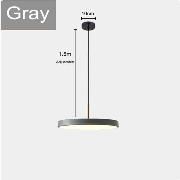 Minimalist Creative Metal Round Saucer Pendant Light