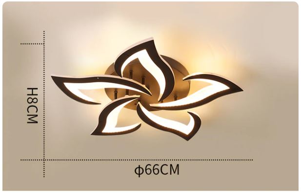 Modern Acrylic Iron Flower Chandelier Lamp
