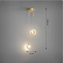Modern Ring With Glass Ball LED Pendant Light
