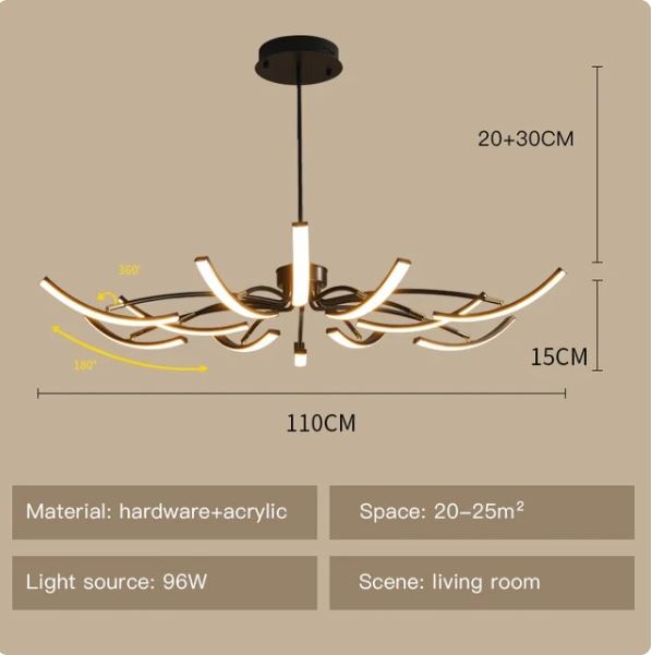 Modern Simple LED Design Suspension Chandelier Lights