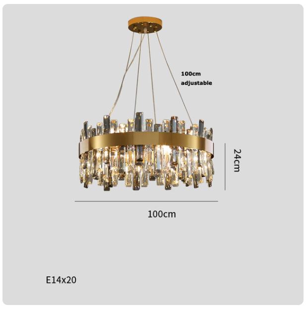 Modern Crystal Stone Designer Chandelier Lamp