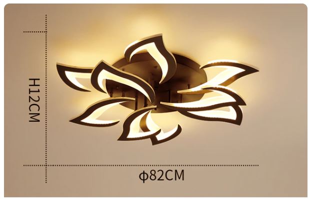 Modern Acrylic Iron Flower Chandelier Lamp