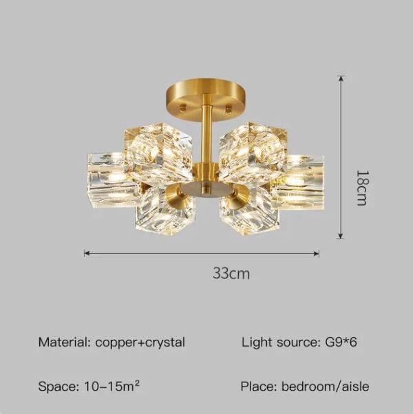 Nordic Luxury Crystal Sitting Pop Ceiling Lamp