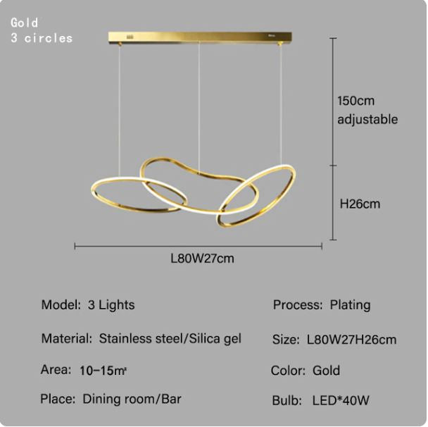 Luxury Stainless Steel Electroplated Chandeliers