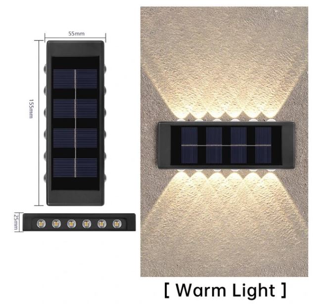 Solar Outdoor Waterproof Up/Down Luminous Wall Lamps