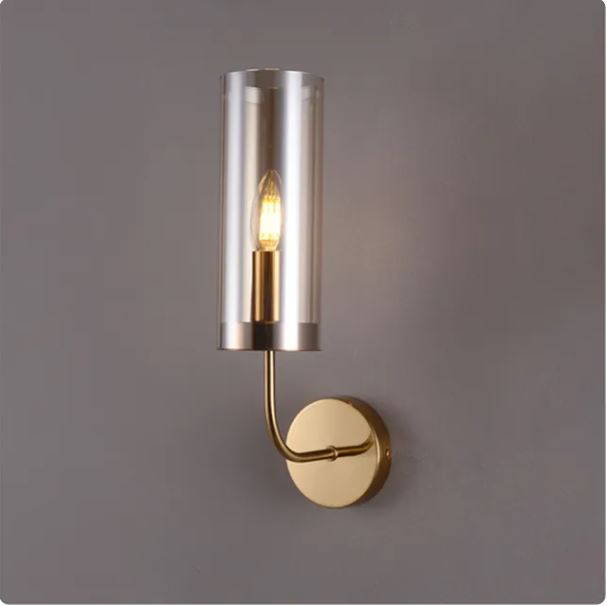 Nordic Sconce with Flute Glass Shade Pendent Lamp