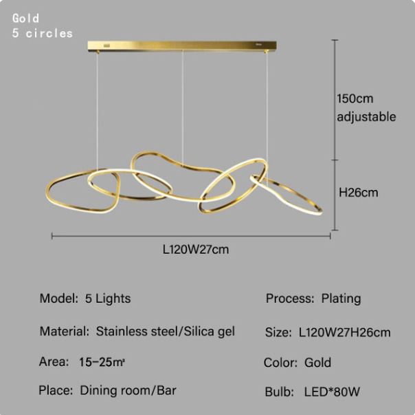 Luxury Stainless Steel Electroplated Chandeliers