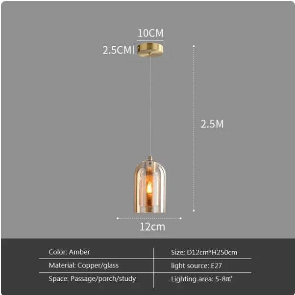 Modern Nordic Minimalist Dome Glass Ceiling Light